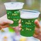 St. Patrick's Day Celebration Pack - 60 Pcs 12oz Irish Themed Plastic Cups with Lucky Shamrock Design, Disposable for Easy Clean-Up, Ideal for Party Supplies & Favors,Irish
